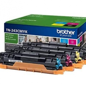 Brother TN243CMYK - Cartucho de tóner Negro, Cian, Magenta, Amarillo, Multi-pack Visita la tienda de Brother