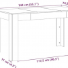 'vidaXL Mesa de Comedor Madera ingeniería Roble Artisan 140x74,5x76 cm - Imagen 4
