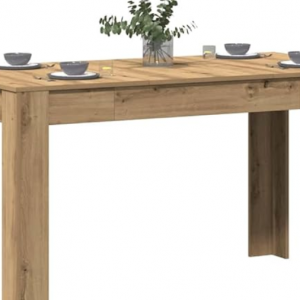 'vidaXL Mesa de Comedor Madera ingeniería Roble Artisan 140x74,5x76 cm